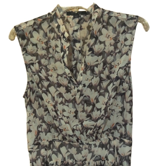 ALL SAINTS Victoria Magnolita Women's Floral Pink & Black Dress Size 0 - Picture 6 of 15